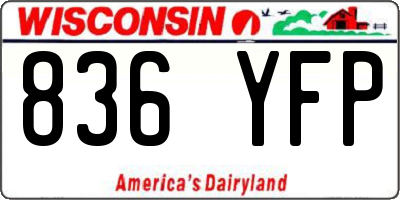 WI license plate 836YFP