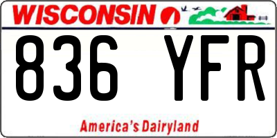 WI license plate 836YFR