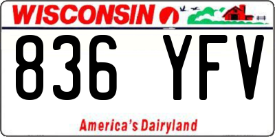 WI license plate 836YFV