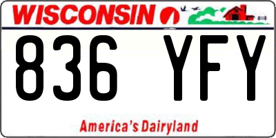 WI license plate 836YFY