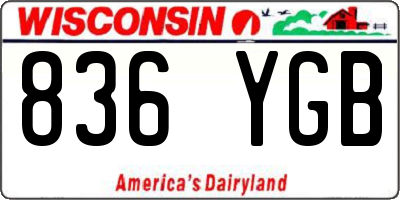 WI license plate 836YGB