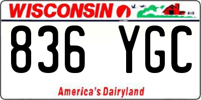 WI license plate 836YGC