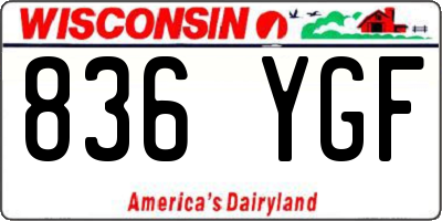 WI license plate 836YGF