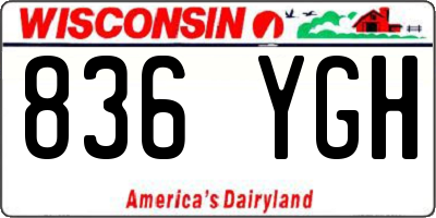 WI license plate 836YGH