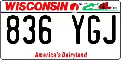 WI license plate 836YGJ