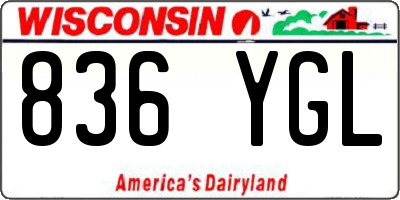 WI license plate 836YGL