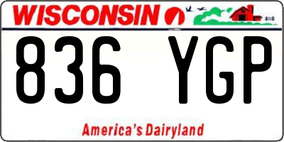 WI license plate 836YGP