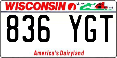 WI license plate 836YGT