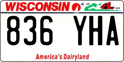 WI license plate 836YHA