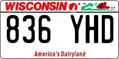 WI license plate 836YHD