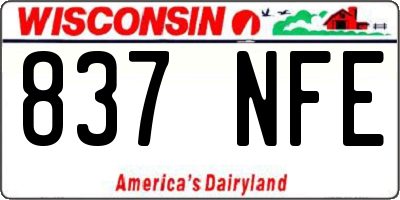 WI license plate 837NFE