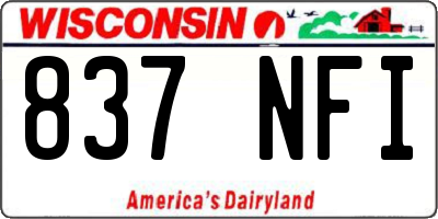 WI license plate 837NFI