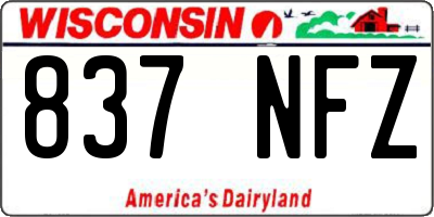 WI license plate 837NFZ
