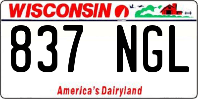 WI license plate 837NGL