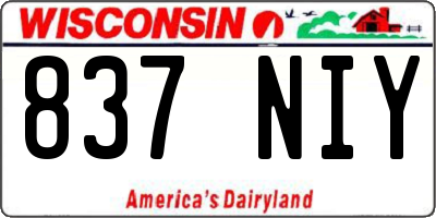 WI license plate 837NIY