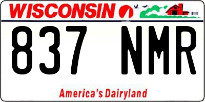 WI license plate 837NMR