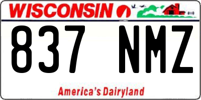 WI license plate 837NMZ