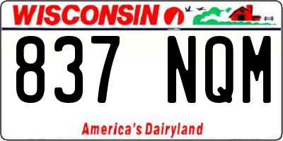 WI license plate 837NQM