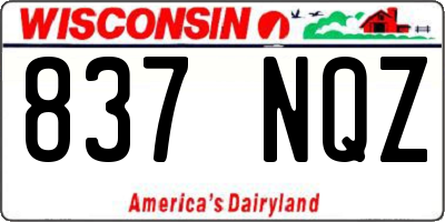 WI license plate 837NQZ