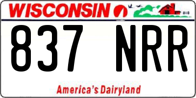 WI license plate 837NRR