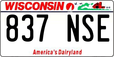 WI license plate 837NSE