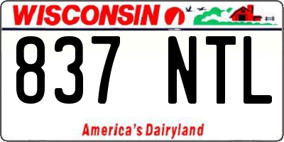WI license plate 837NTL