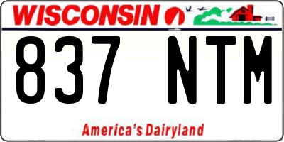 WI license plate 837NTM