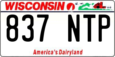 WI license plate 837NTP