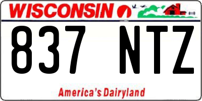 WI license plate 837NTZ
