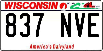 WI license plate 837NVE