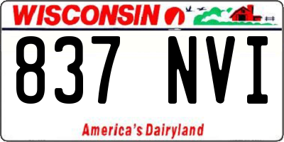 WI license plate 837NVI