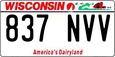 WI license plate 837NVV