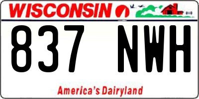 WI license plate 837NWH