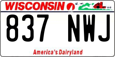 WI license plate 837NWJ