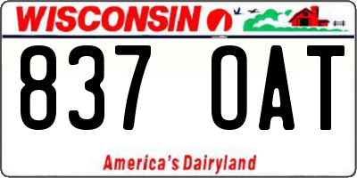 WI license plate 837OAT
