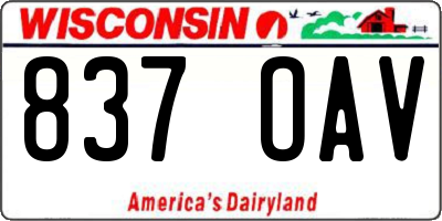 WI license plate 837OAV