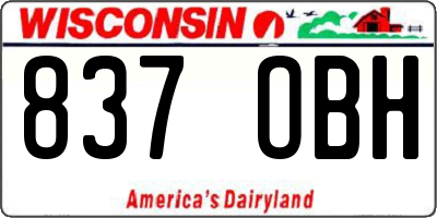 WI license plate 837OBH