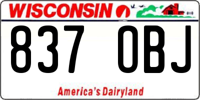WI license plate 837OBJ