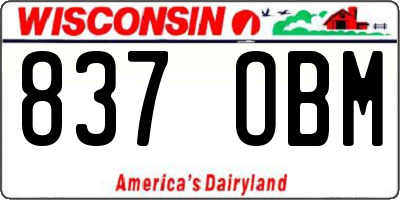WI license plate 837OBM