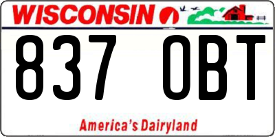 WI license plate 837OBT