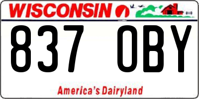 WI license plate 837OBY