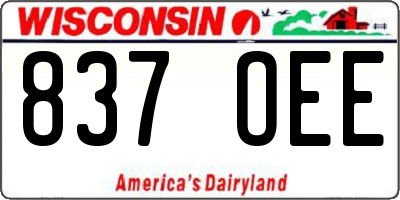 WI license plate 837OEE