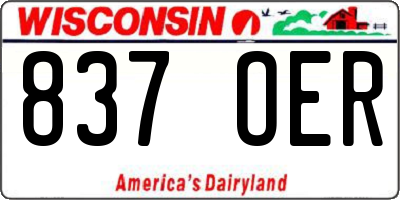 WI license plate 837OER