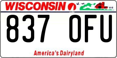 WI license plate 837OFU