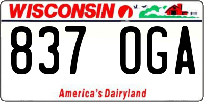 WI license plate 837OGA
