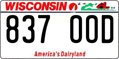 WI license plate 837OOD