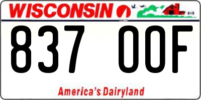 WI license plate 837OOF