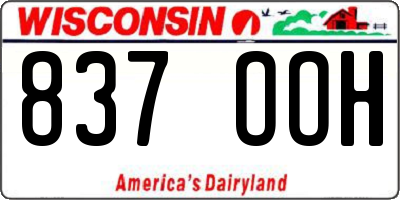 WI license plate 837OOH