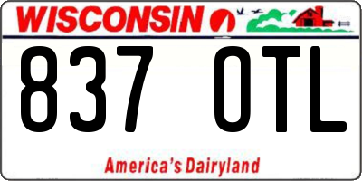 WI license plate 837OTL