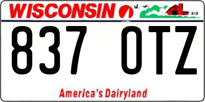 WI license plate 837OTZ